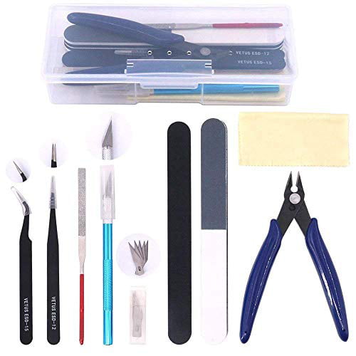 Professional Gundam Model Tools Kit Perfect for Model Kit Building Beginner Hobby Model Assemble Building Gundam Kit - 2 Swpeet 29Pcs Gundam Modeler Basic Tools with Duty Plastic Container 